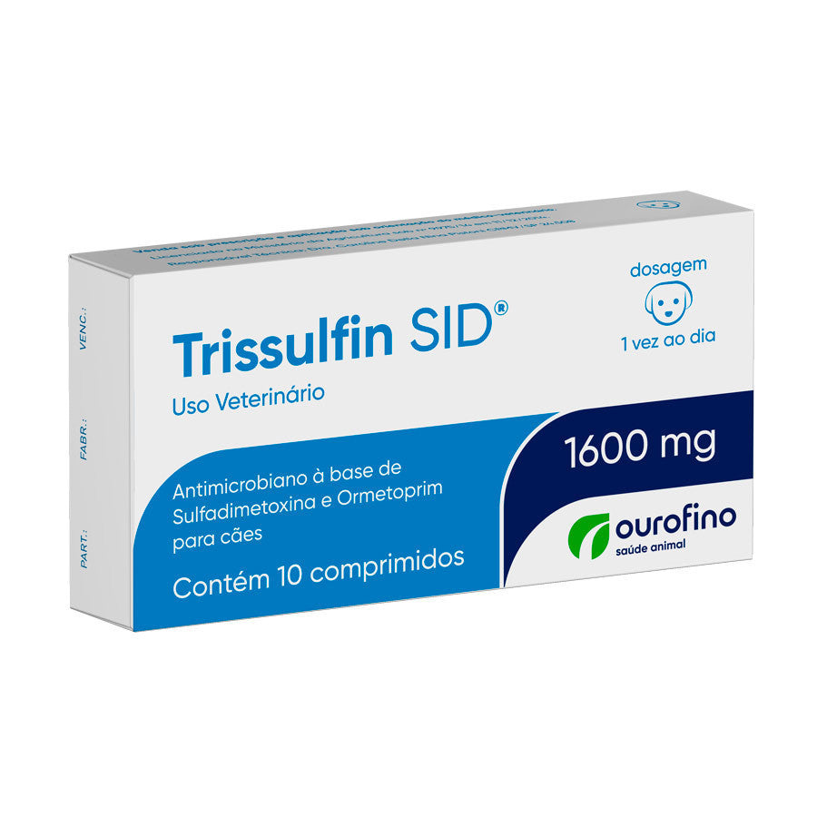 Trissulfin SID 1600mg Antibiótico Ourofino Para Cães e Gatos