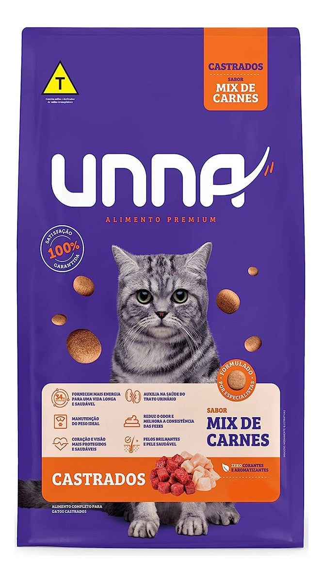 UNNA GATOS CASTRADOS MIX CARNES 10,1KG