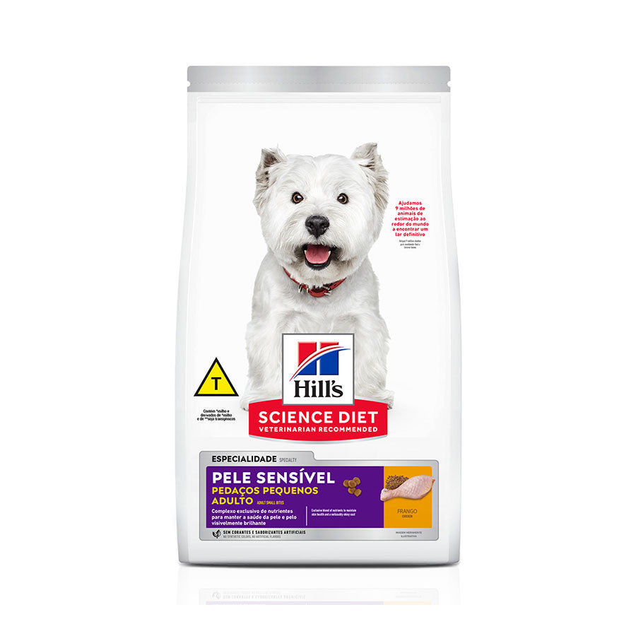 Ração para Cães Adulto Pele Sensível Pedaços Pequenos Hills 6Kg