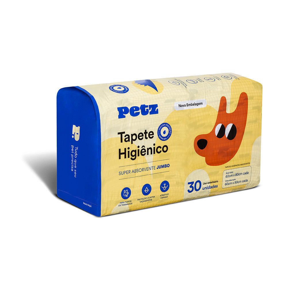Tapete Higiênico para Cães Superabsorvente Petz 30Un