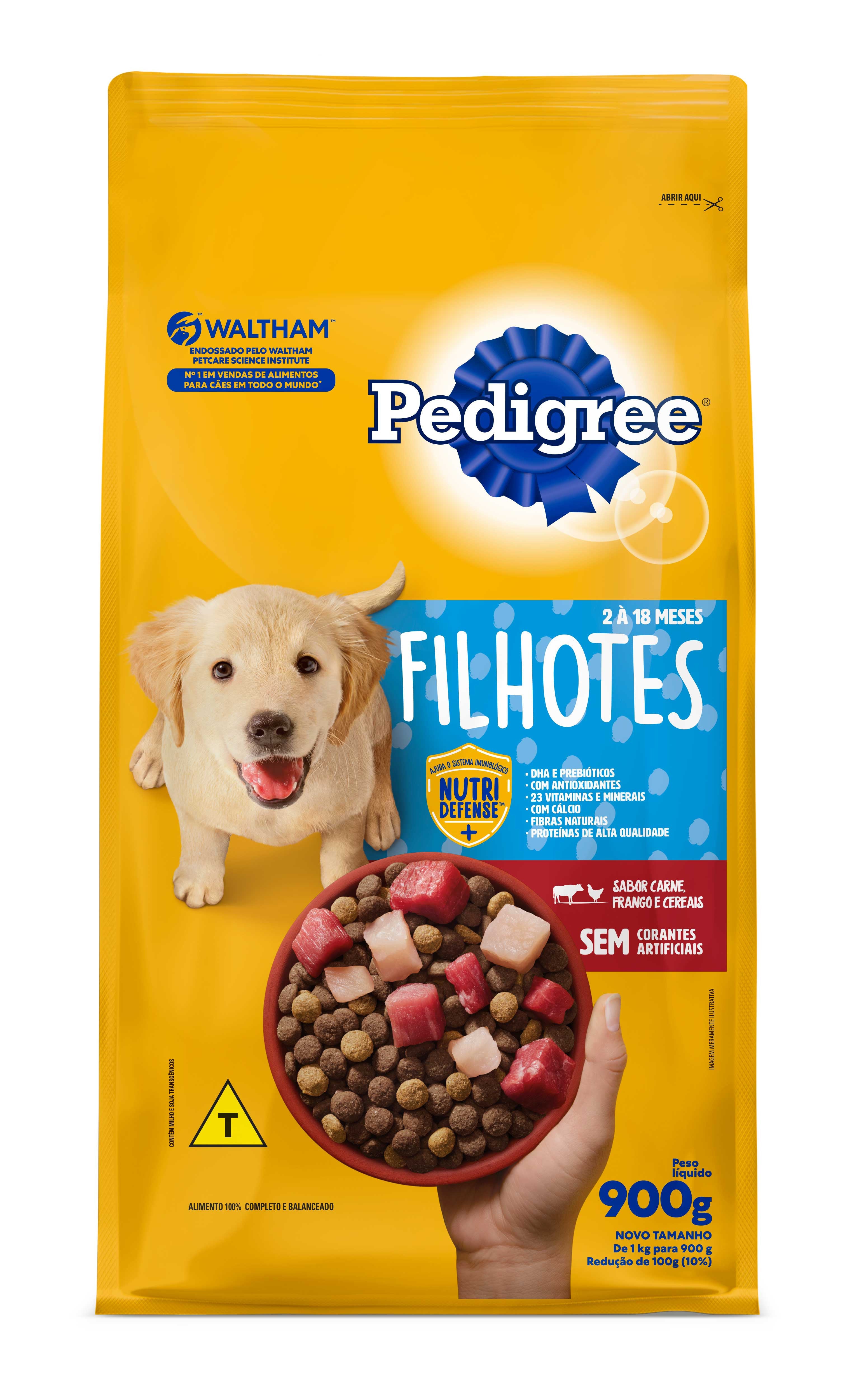 Ração Pedigree Para Cães Filhotes Raças Médias e Grandes 900 g