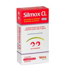 Antibacteriano Vansil Silmox CL para Cães e Gatos 50mg