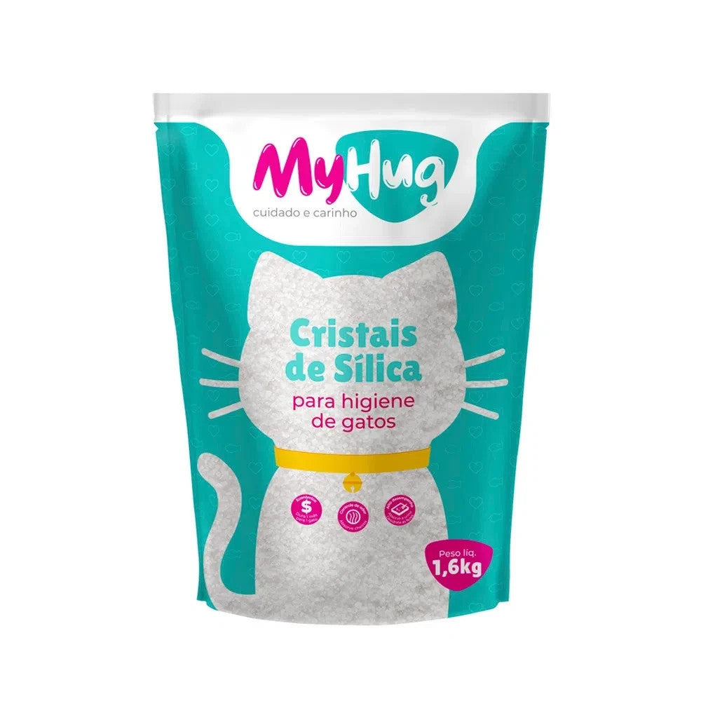 Areia para Gatos Cristais de Sílica Myhug 1,6Kg