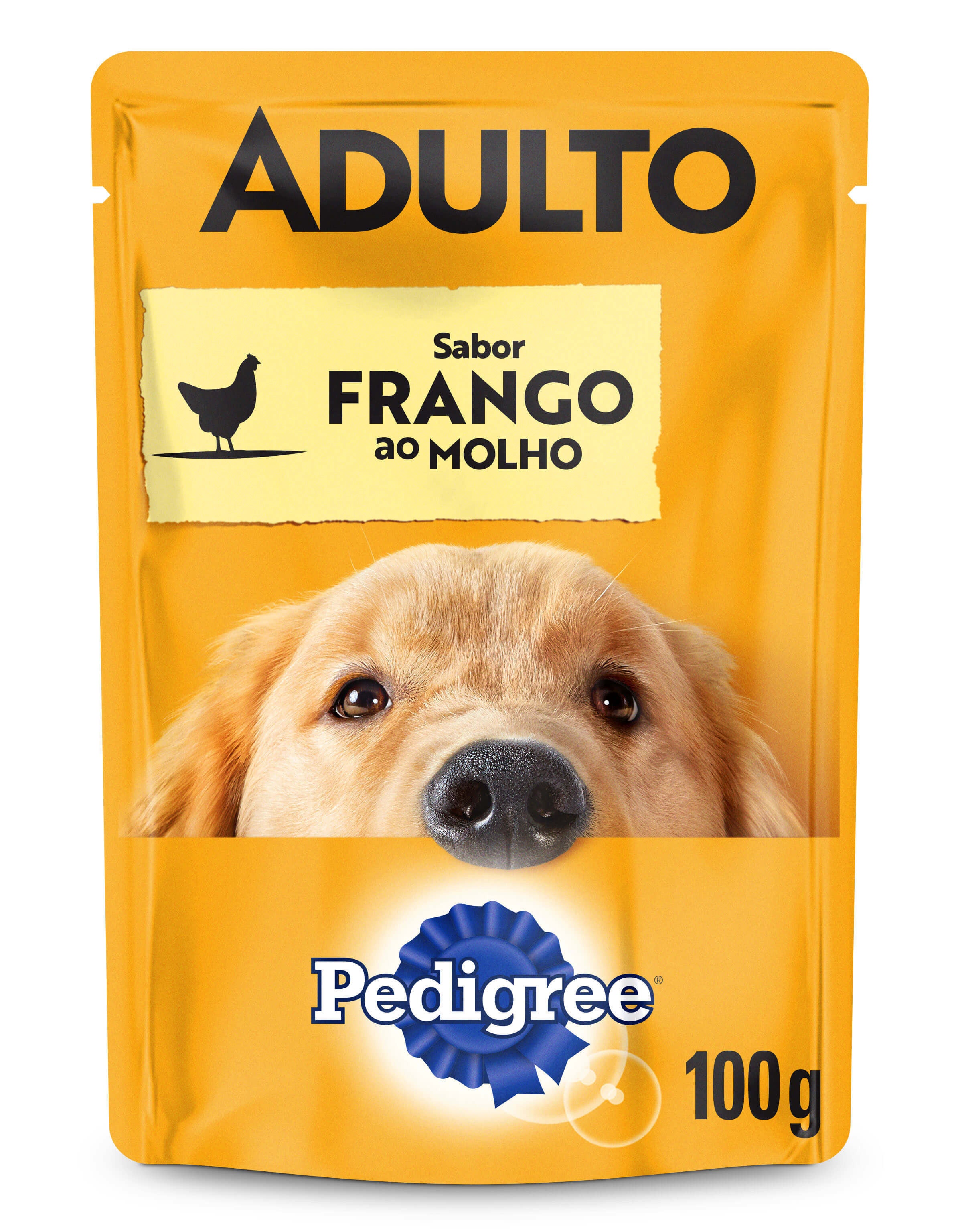 Ração Úmida Pedigree Sachê Frango ao Molho para Cães Adultos 100 g 10un