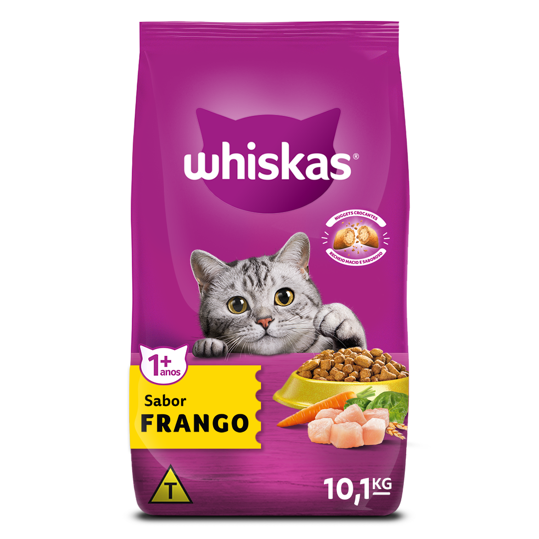 Ração Whiskas Frango Gatos Adultos 10,1 kg