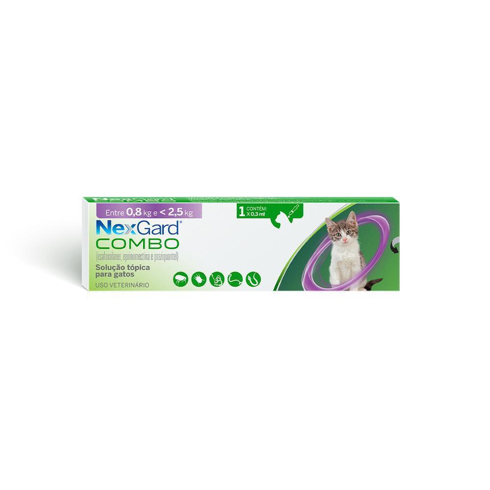 Nexgard Combo Antipulgas, Sarna e Vermes para Gatos de até 2,5 kg 0,3 ml - 1 unidade