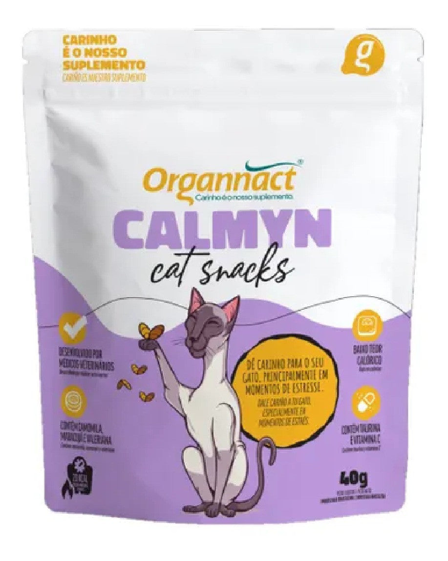 Suplemento Organnact Calmyn Cat Snacks para Gatos 40 g
