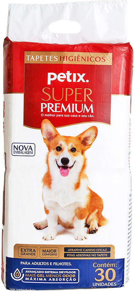 Tapete Higiênico para Cães Super Premium 90X60cm Petix 30Un