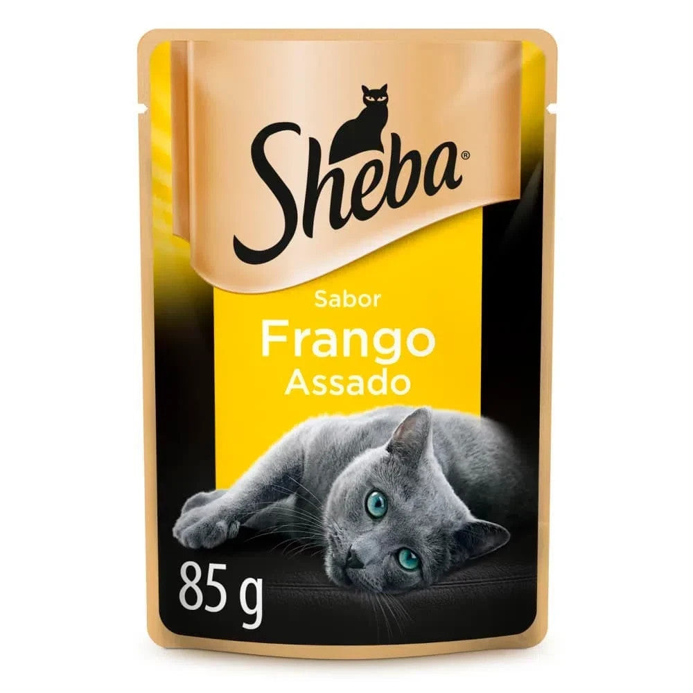 Ração Úmida Sheba Sachê para Gatos Adultos Sabor Frango Assado 85g