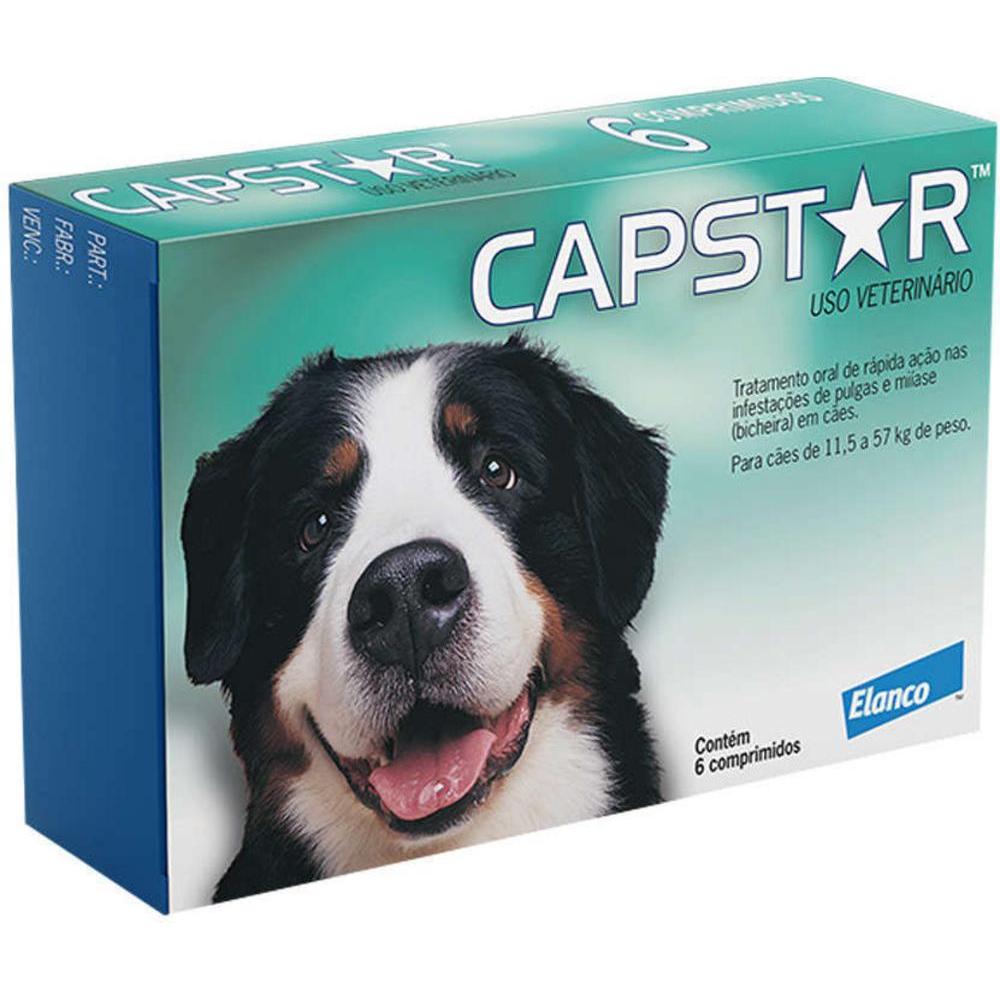 Antipulgas Elanco Capstar 57mg para Cães de 11 a 57kg 6 comprimidos