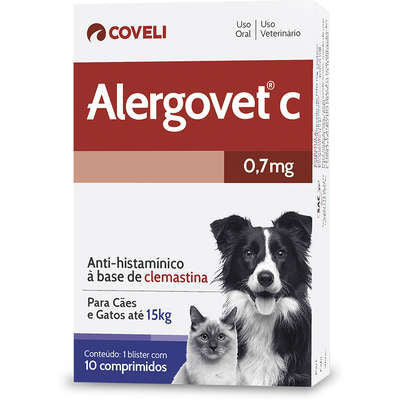 Alergovet C 0,7Mg Coveli com 10 Comprimidos