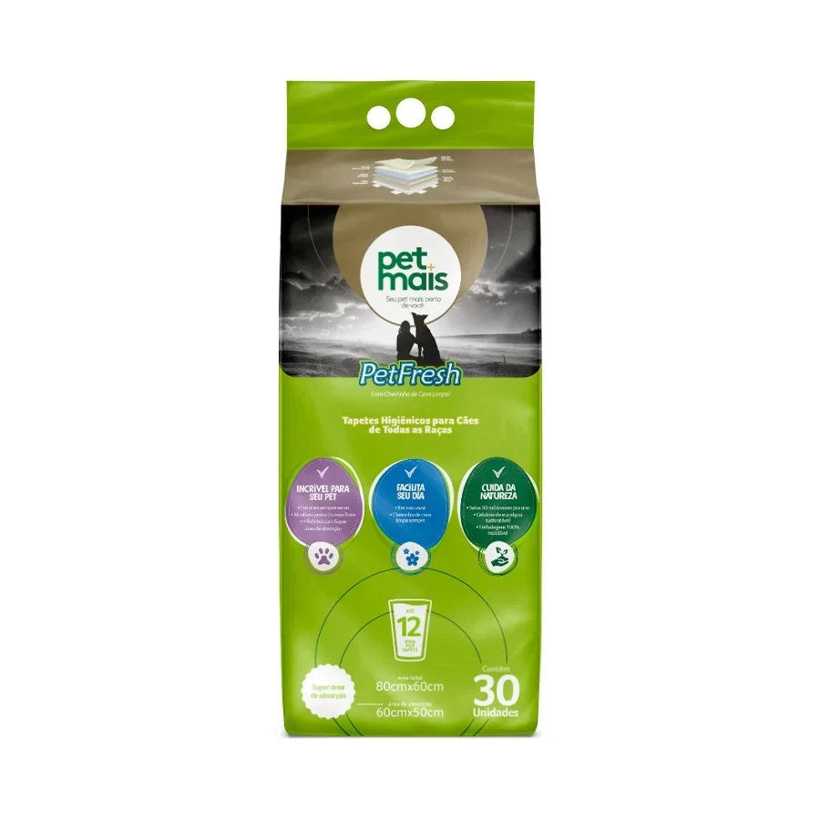 Tapete Higiênico Pet Fresh Petmais 30Un