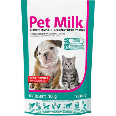 Alimento Completo Vetnil Pet Milk Sachê Substituto do Leite Materno - 100 g