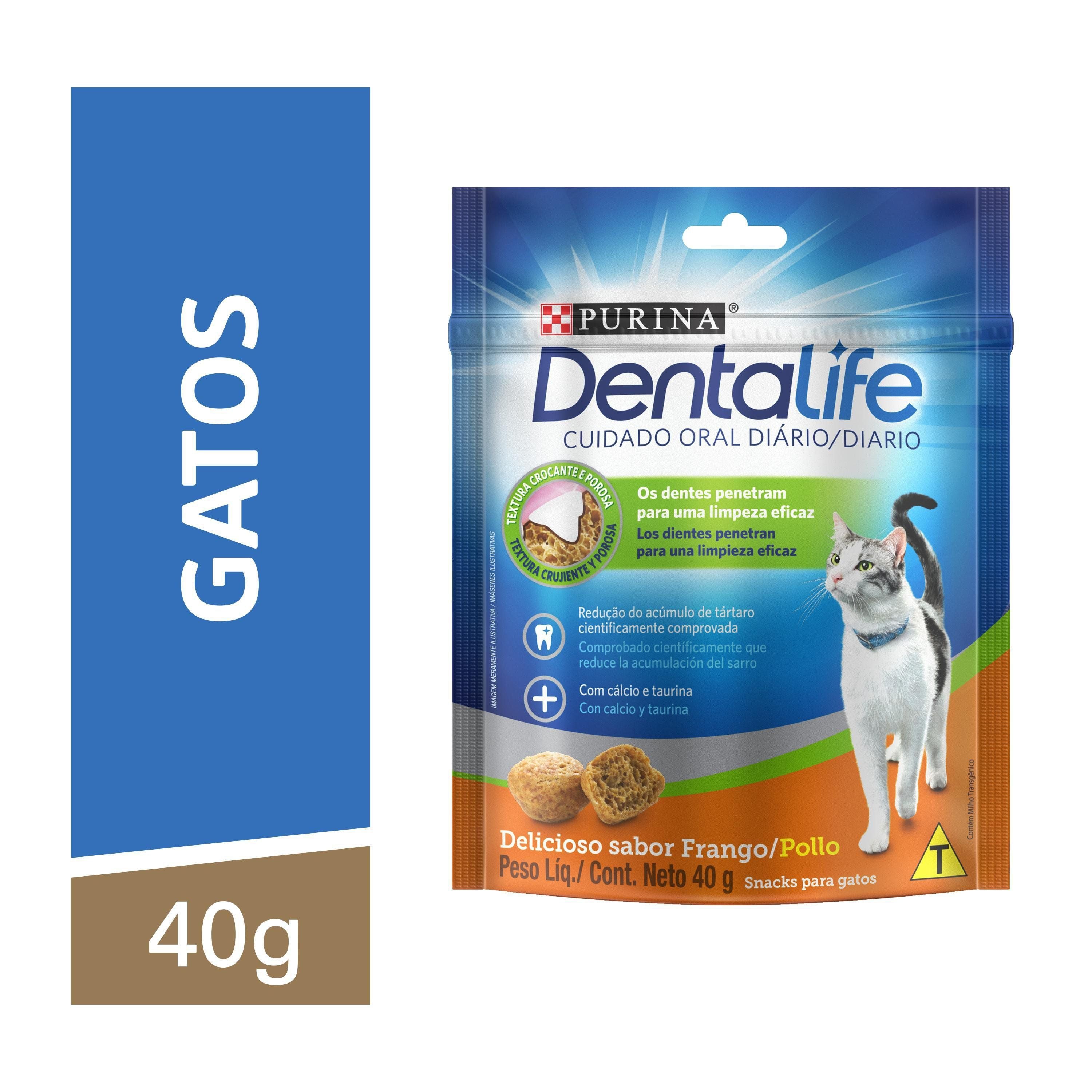 Petisco DENTALIFE Gatos Adultos Frango 40g