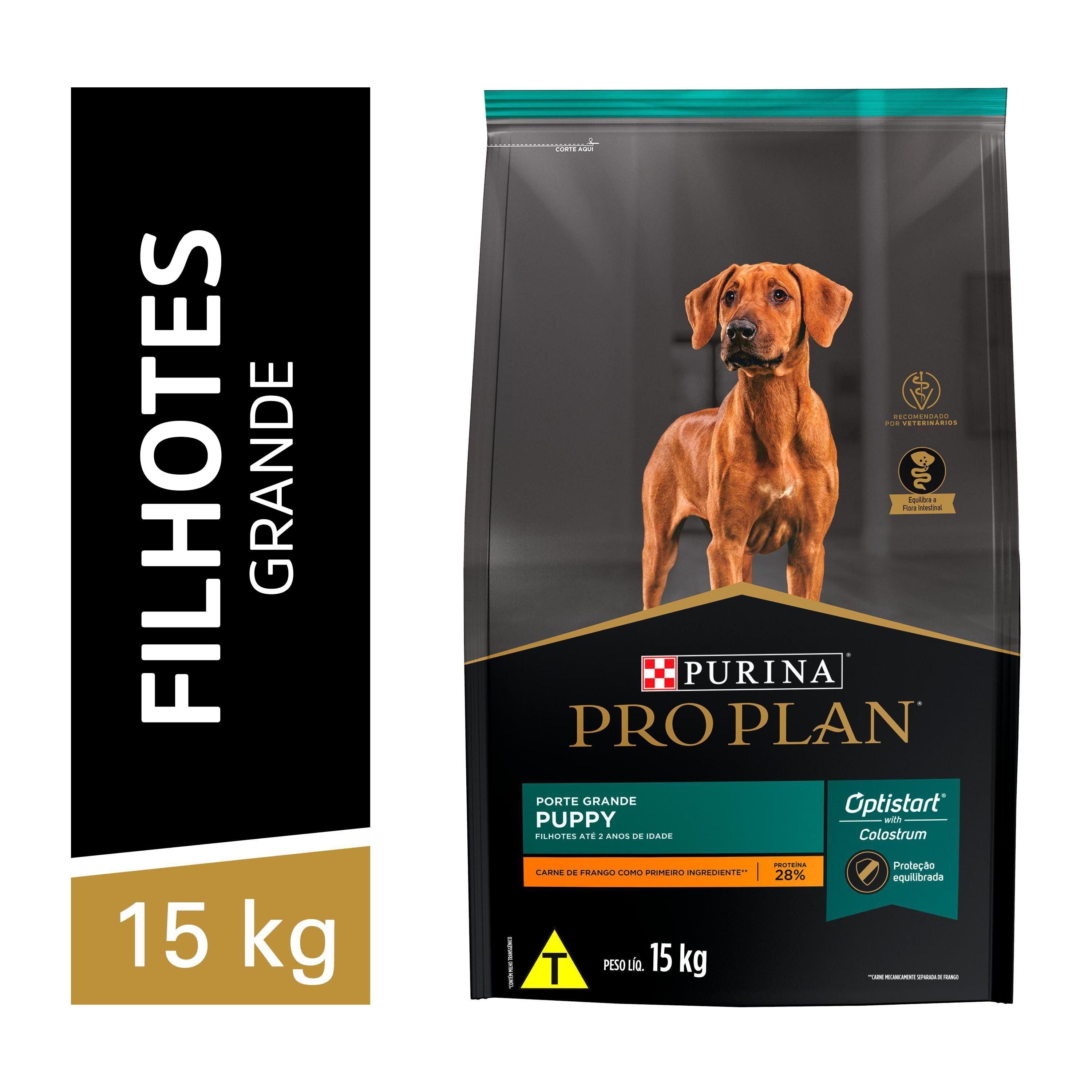 Ração PRO PLAN Cães Filhotes Grandes Frango 15kg