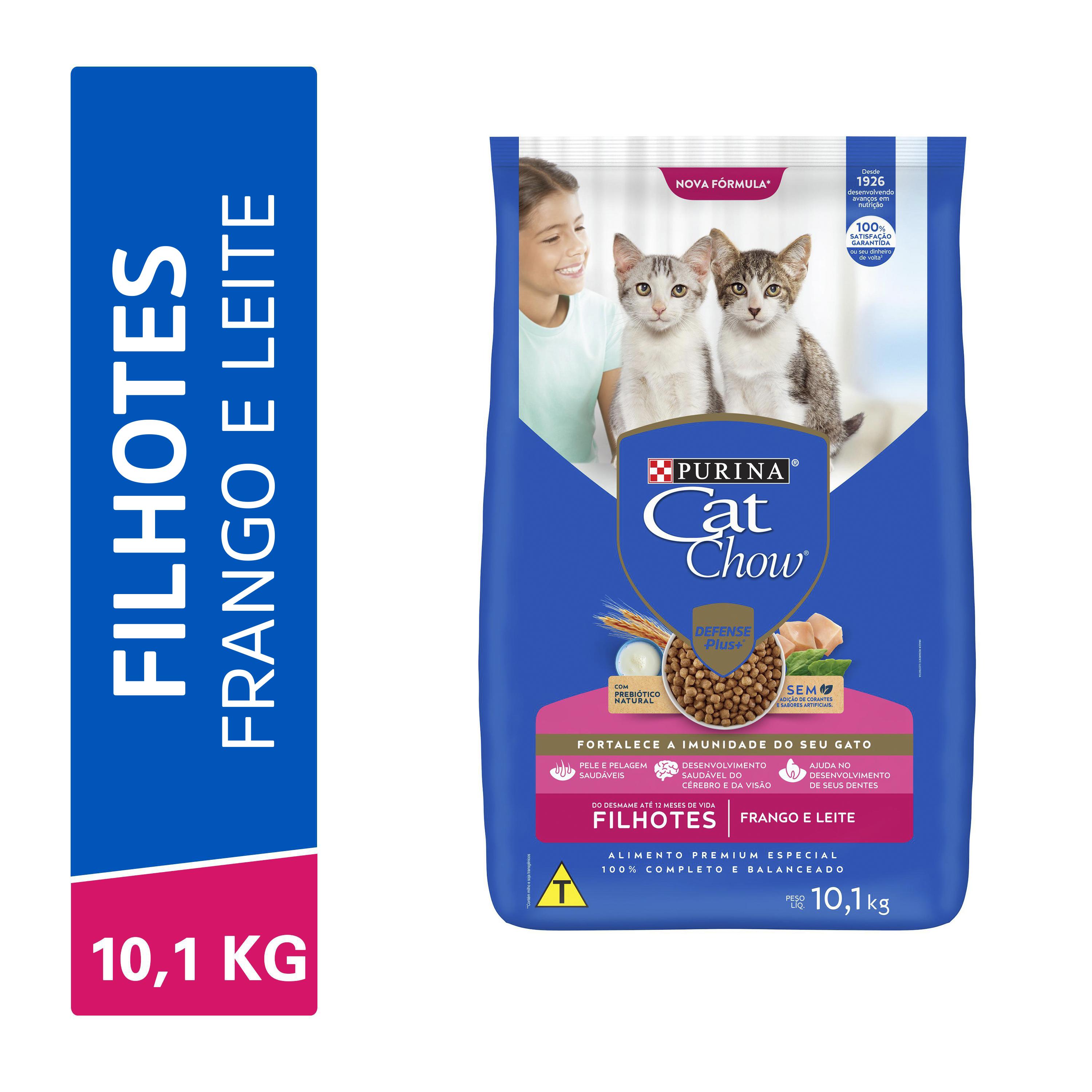 Ração CAT CHOW Gatos Filhotes Frango e Leite 10,1kg