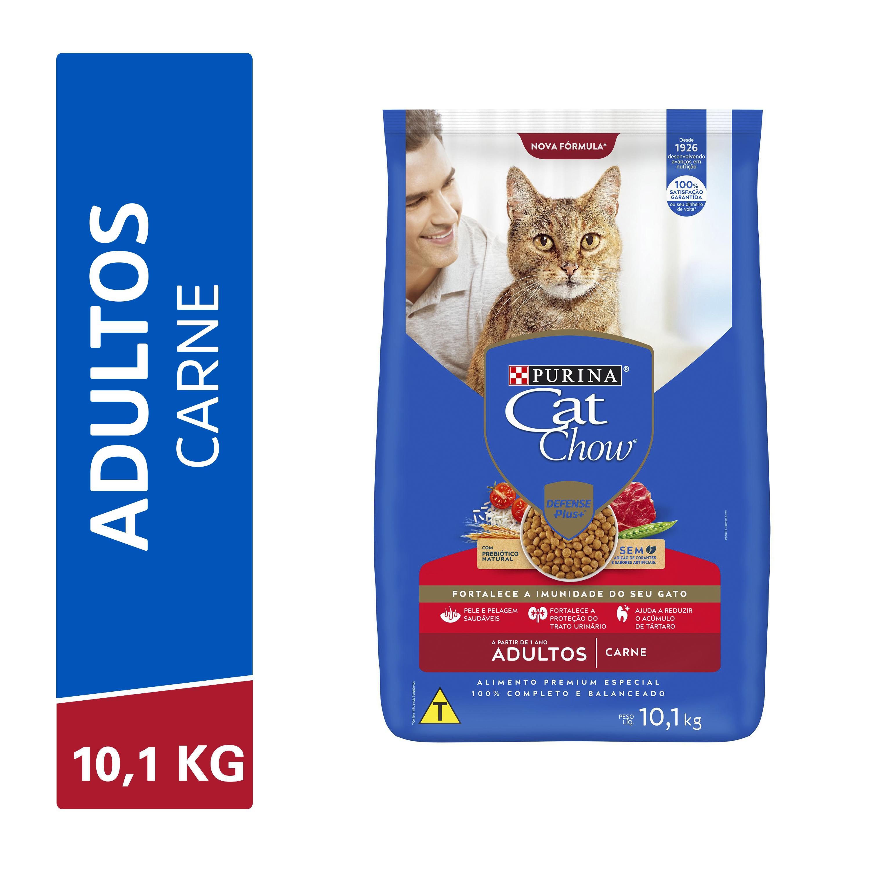 Ração CAT CHOW Gatos Adultos Carne 10,1kg