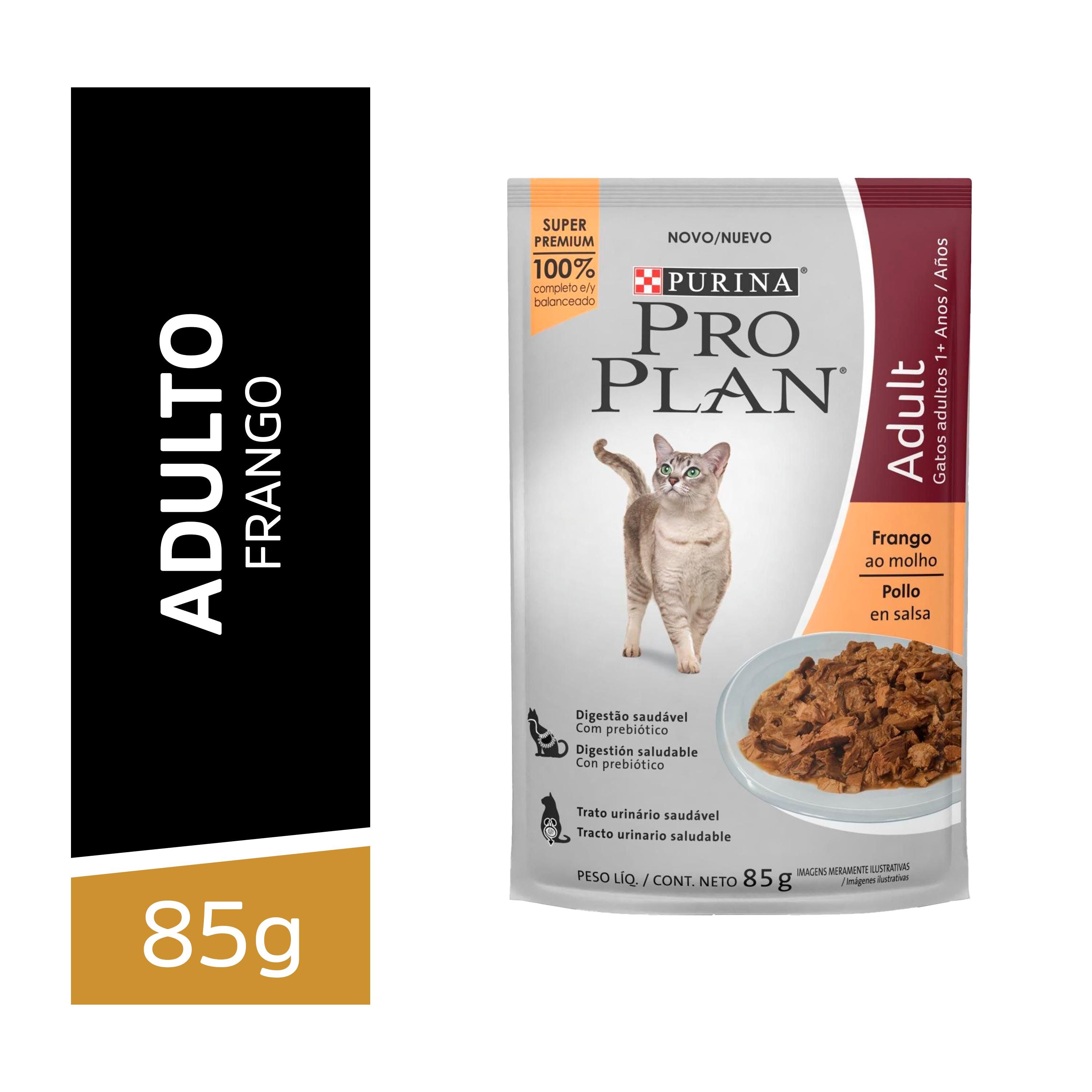 Ração Úmida PRO PLAN Gatos Adultos Frango ao molho 85g
