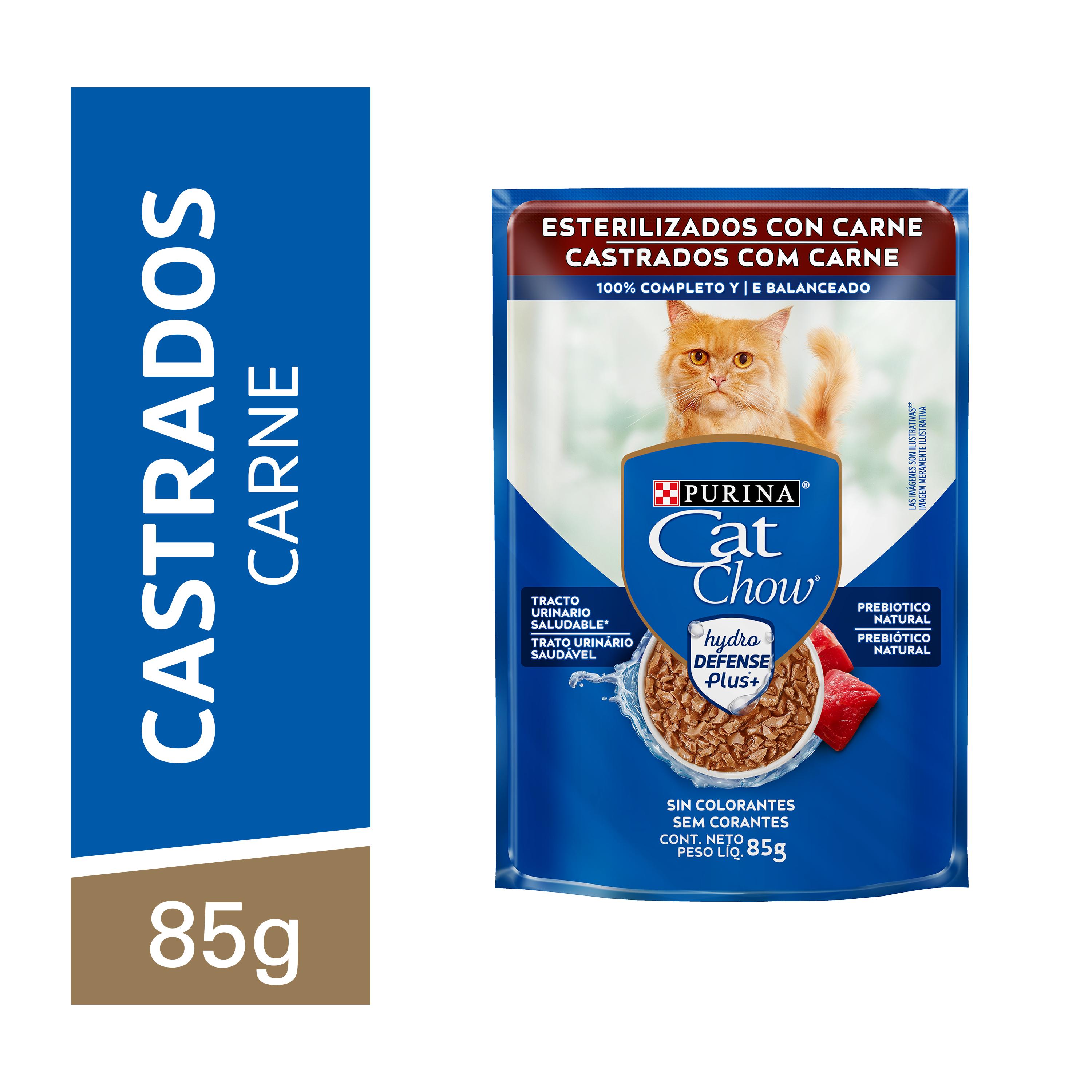 Ração Úmida CAT CHOW Gatos Castrados Carne ao molho 85g