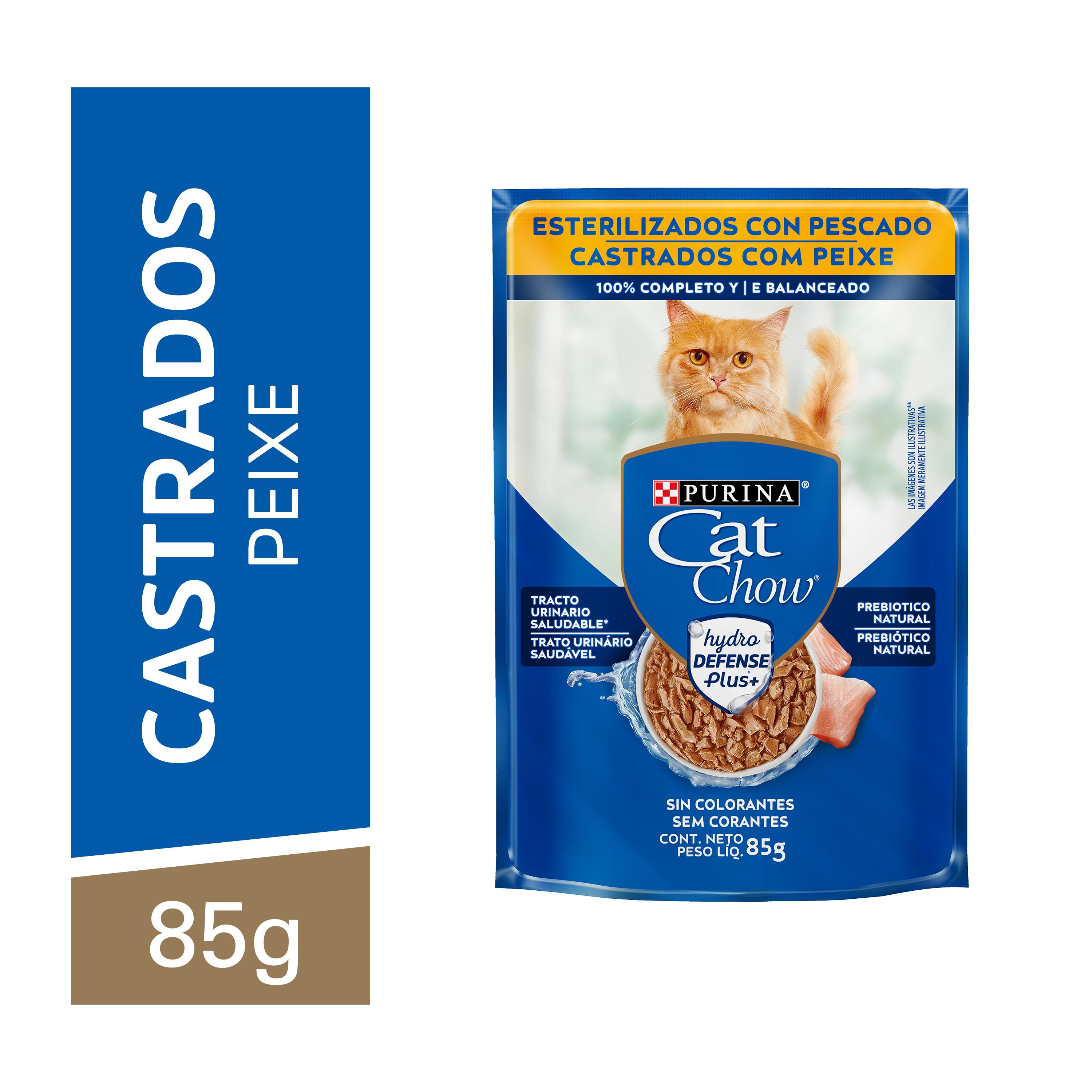 Ração Úmida CAT CHOW Gatos Castrados Peixe ao molho 85g