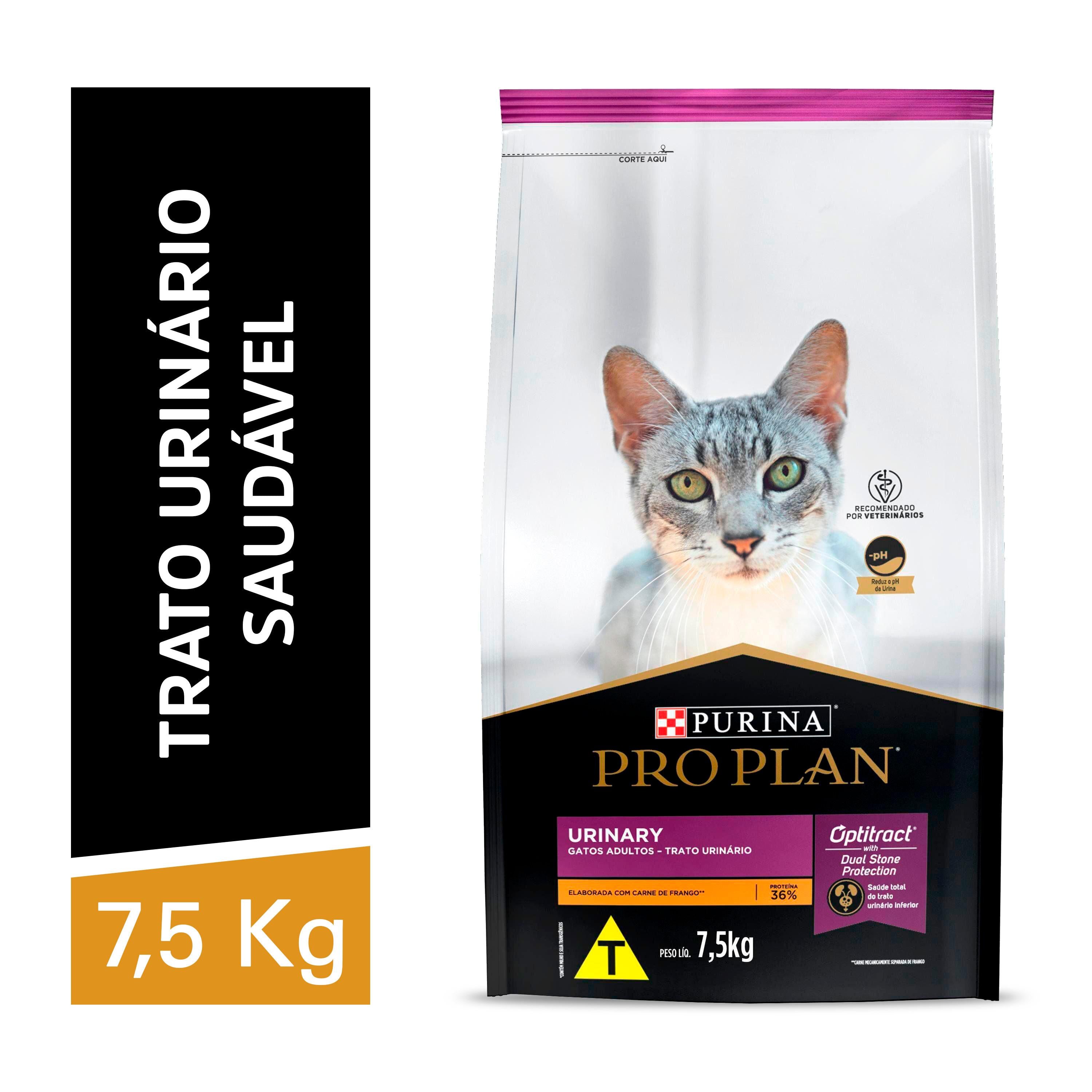 Ração PRO PLAN Trato Urinário Gatos Adultos Frango 7,5kg