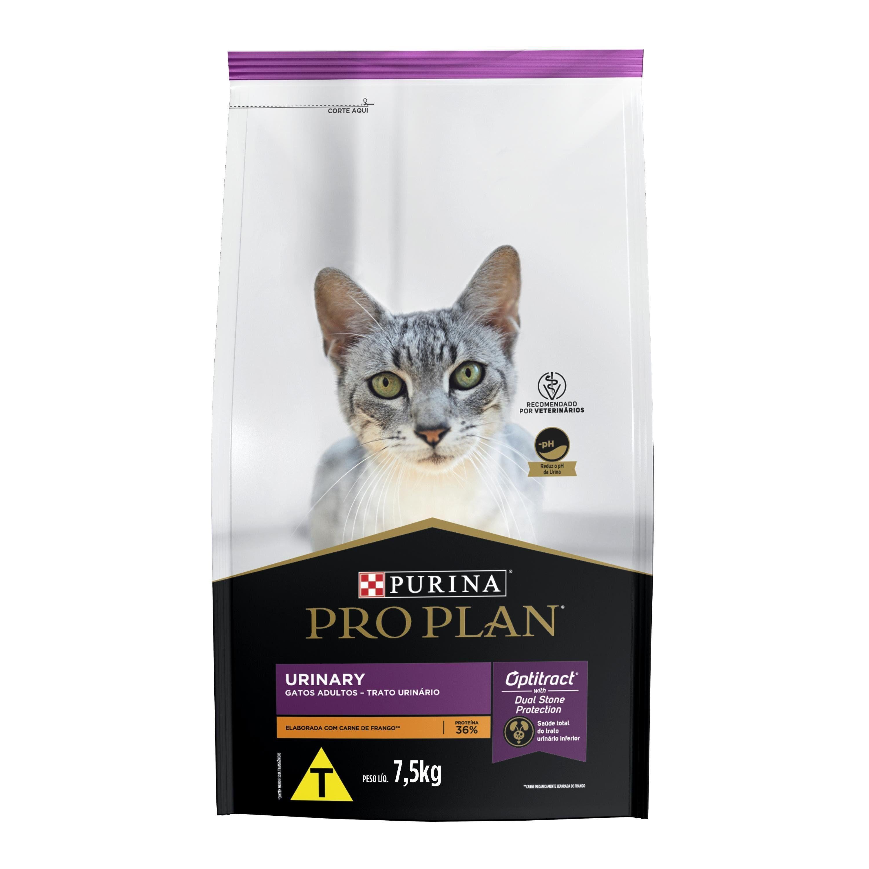Ração PRO PLAN Trato Urinário Gatos Adultos Frango 7,5kg