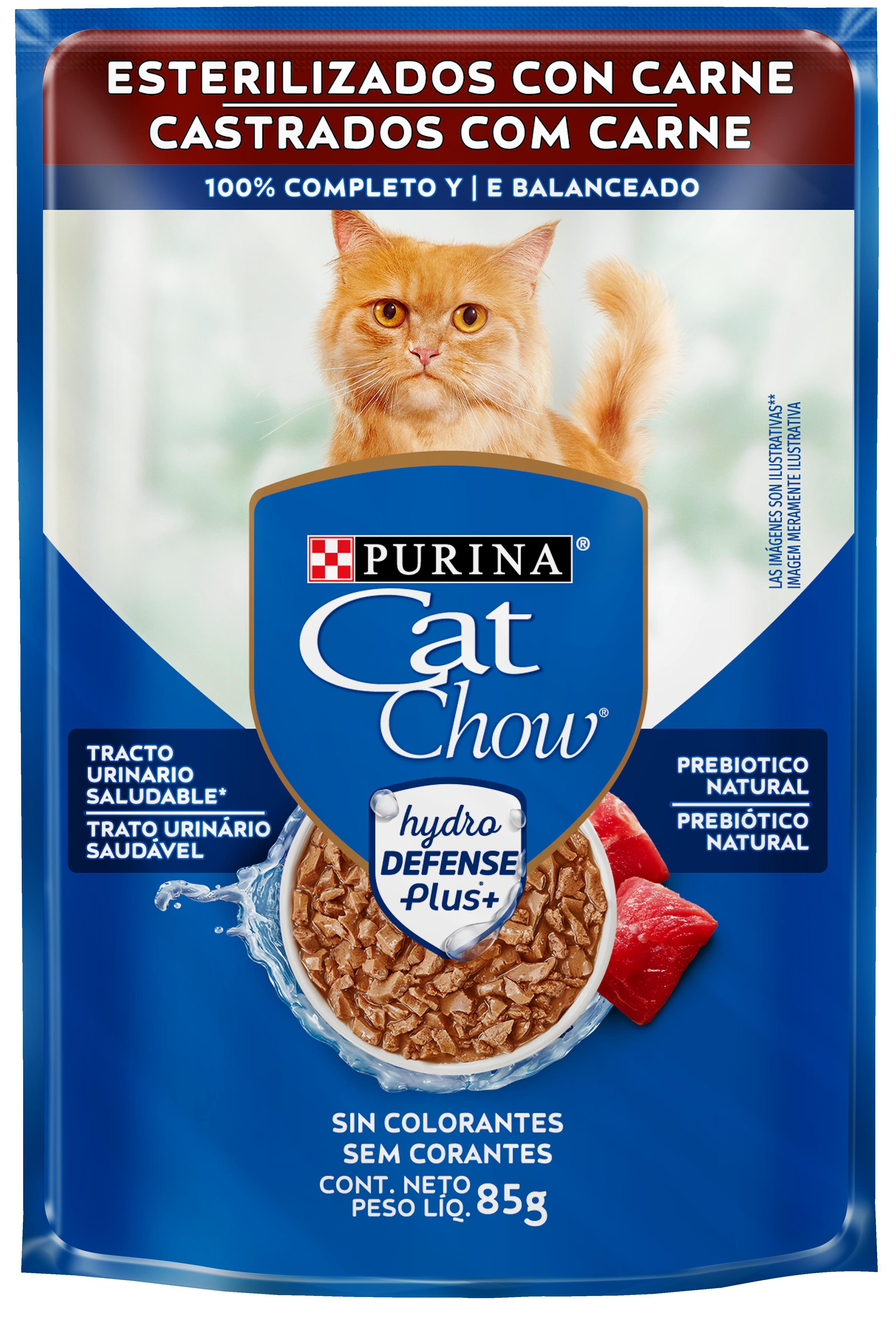 Ração Úmida CAT CHOW Gatos Castrados Carne ao molho 85g