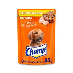 Ração Úmida Champ para Cães Filhotes Sabor Caseiro Frango 85 g