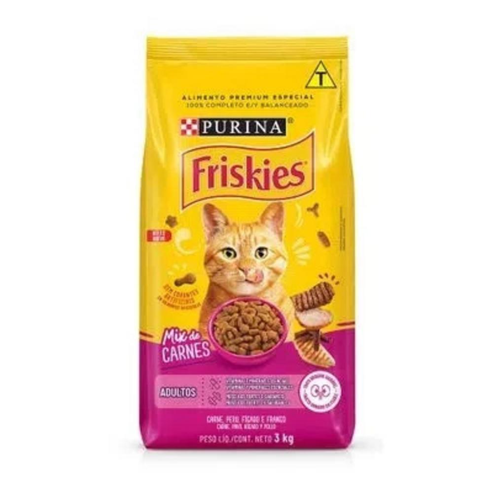 Ração Friskies Gatos Adultos Mix de Carnes 3 kg