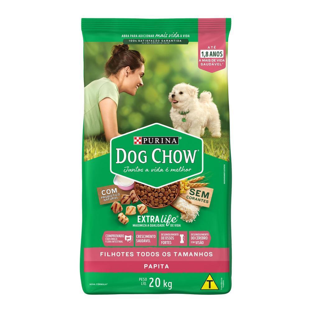 Ração DOG CHOW Extra Life Papita Filhotes Todos os Tamanhos 20kg