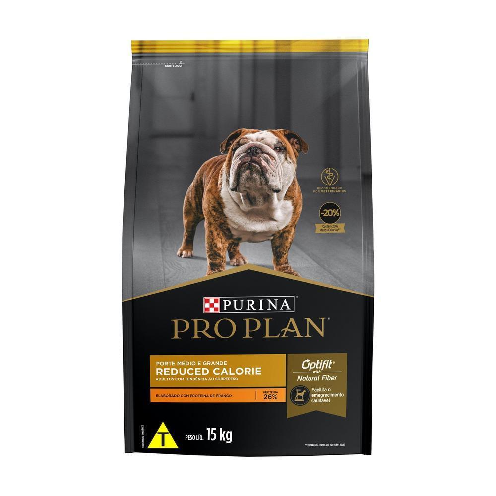Ração PRO PLAN Calorias Reduzidas Cães Adultos Médios e Grandes 15kg