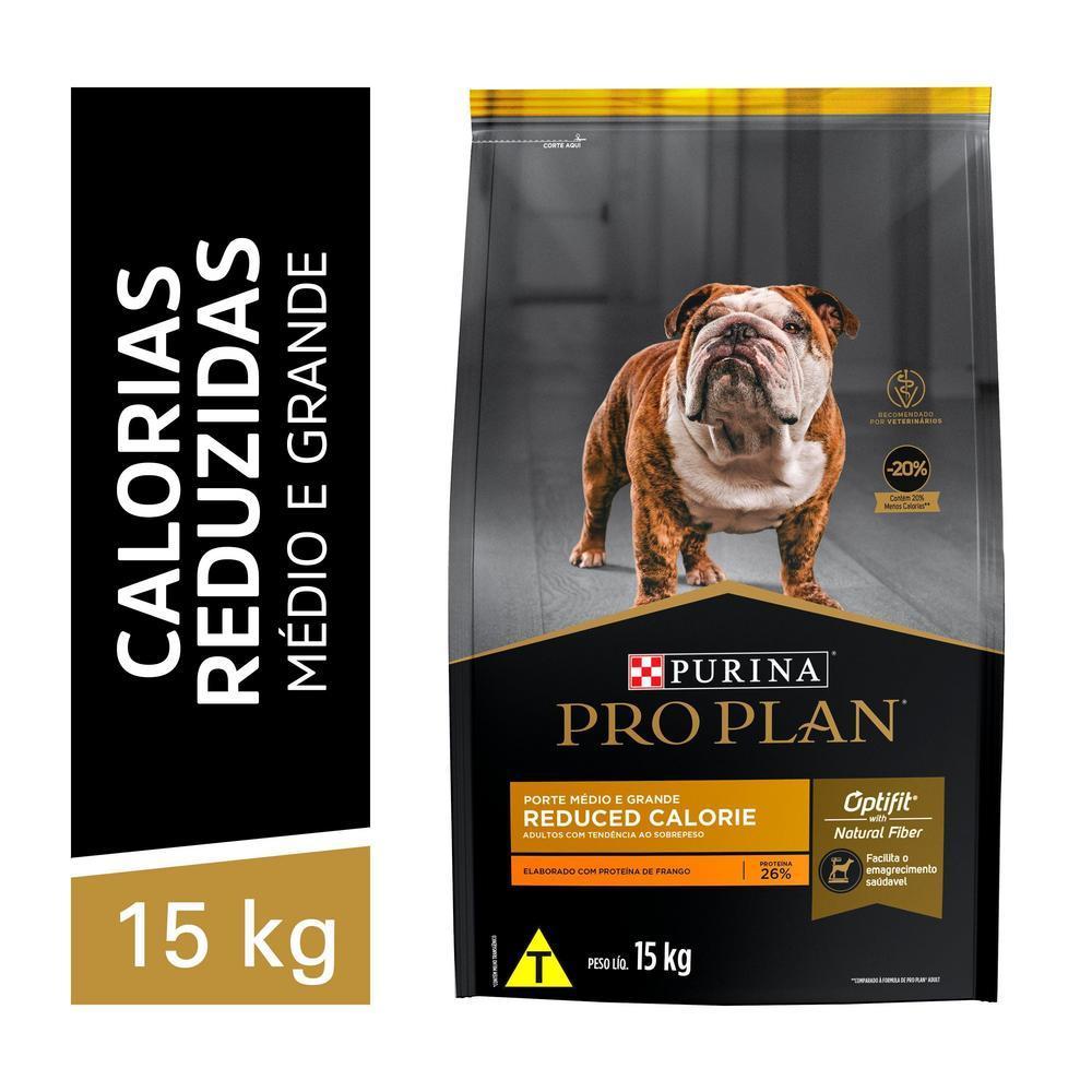 Ração PRO PLAN Calorias Reduzidas Cães Adultos Médios e Grandes 15kg