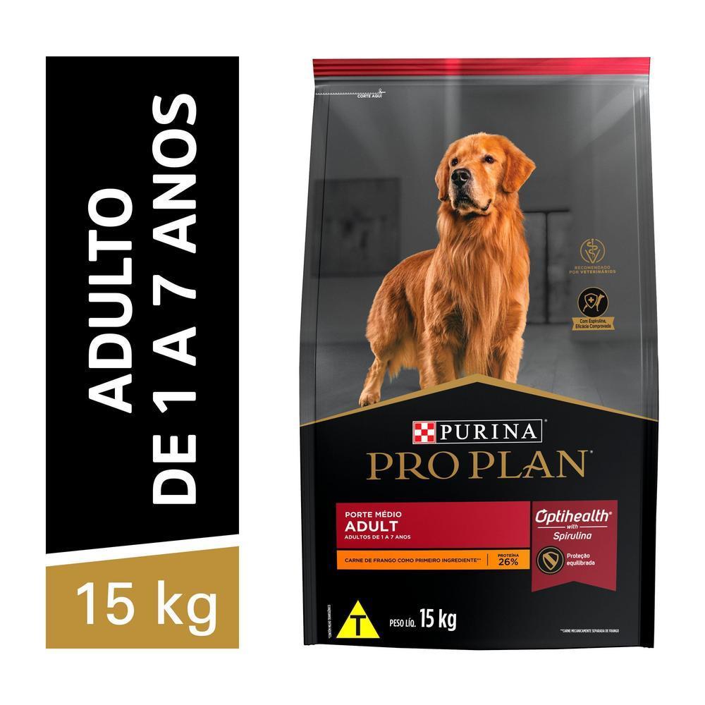 Ração PRO PLAN Cães Adultos Médios Frango 15kg