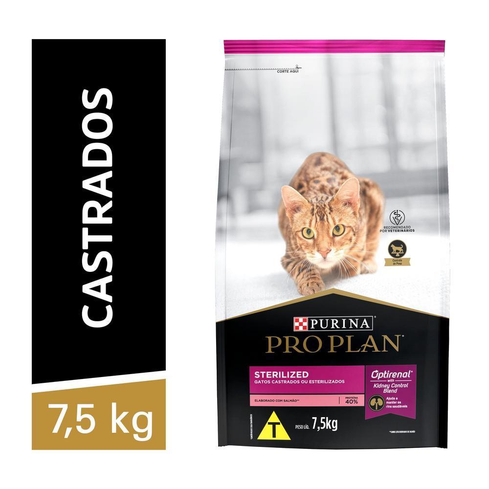 Ração PRO PLAN Gatos Castrados Salmão 7,5kg