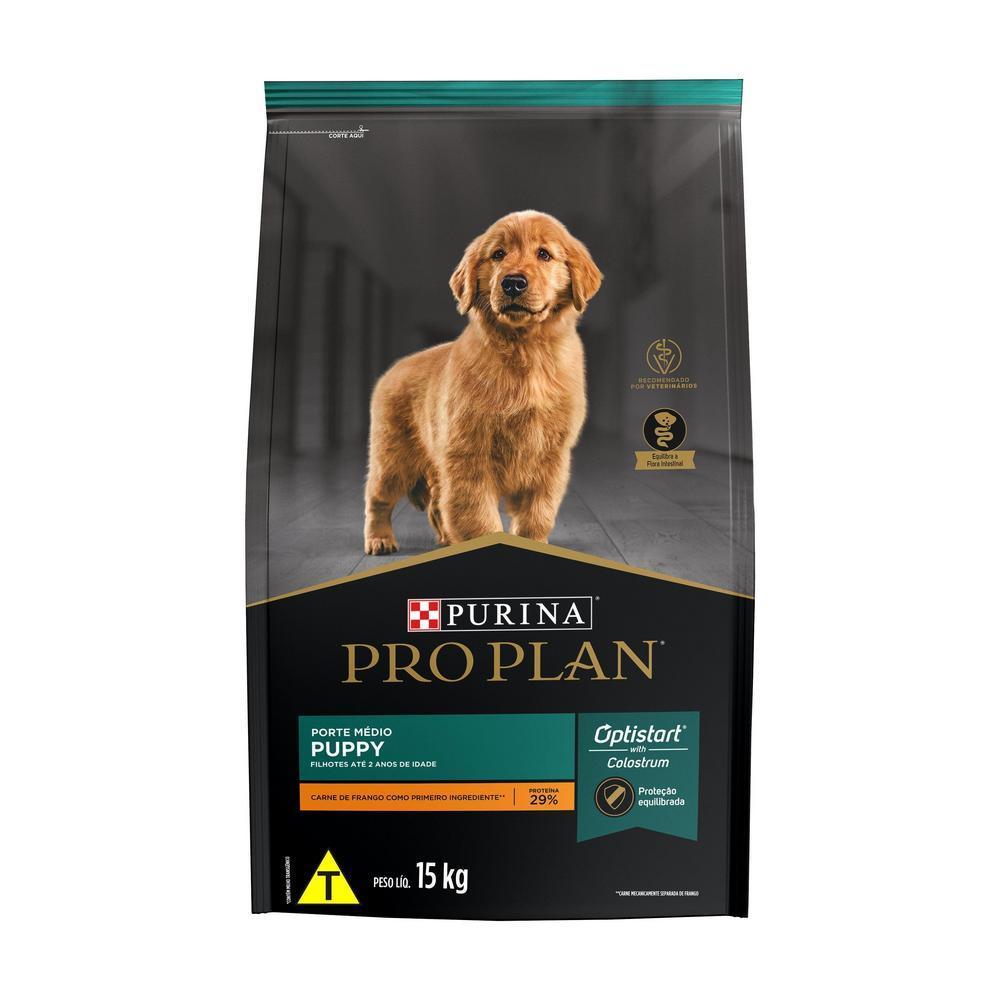 Ração PRO PLAN Cães Filhotes Médios Frango 15kg
