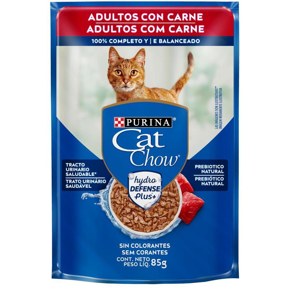 Ração Úmida CAT CHOW Gatos Adultos Carne ao molho 85g