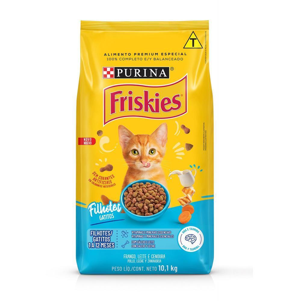 Ração FRISKIES gatos filhotes frango e leite 10,1kg