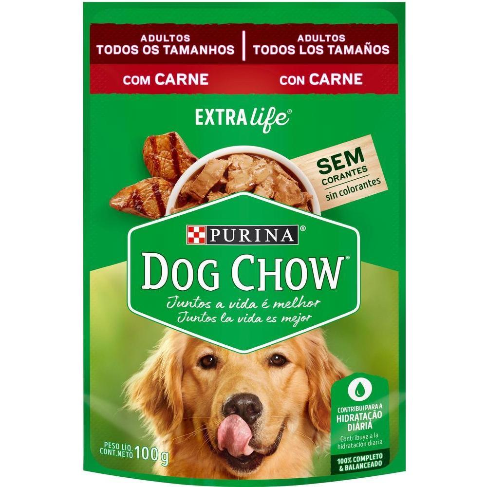 Ração para Cães Adultos Dog Chow Carne Ao Molho 100G
