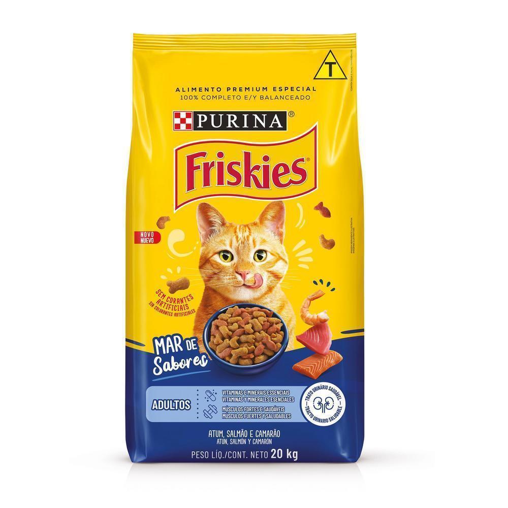 Ração FRISKIES gatos adultos peixes – Mar de sabores 20kg