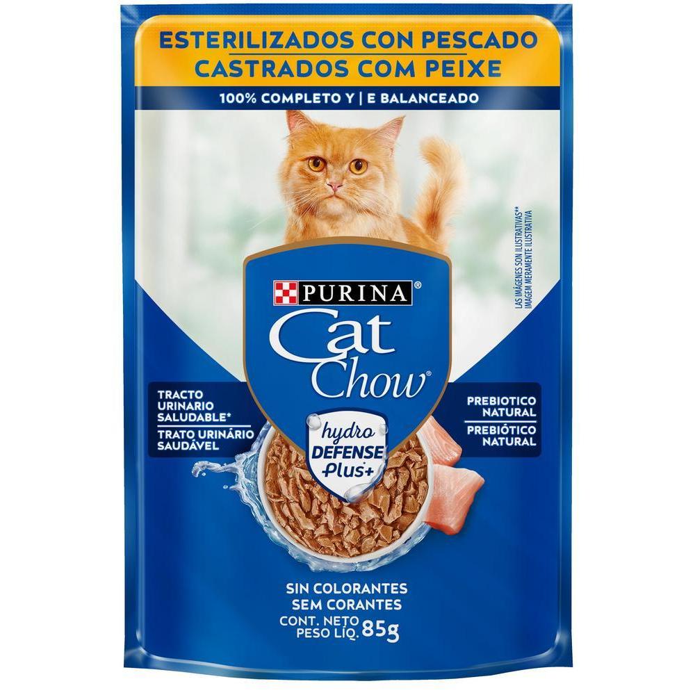 Ração Úmida CAT CHOW Gatos Castrados Peixe ao molho 85g