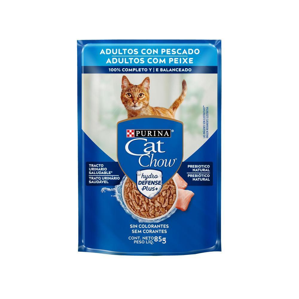 Ração Úmida CAT CHOW Gatos Adultos Peixe ao molho 85g