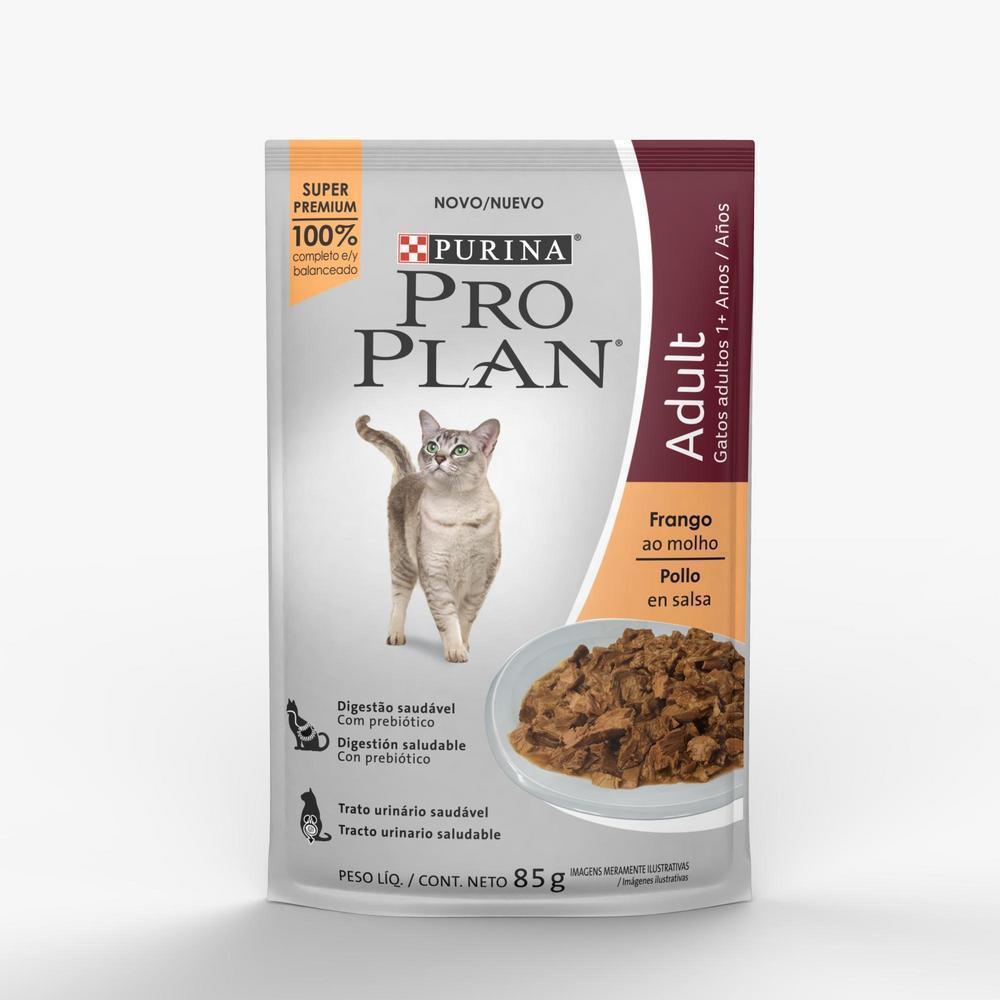 Ração Úmida PRO PLAN Gatos Adultos Frango ao molho 85g