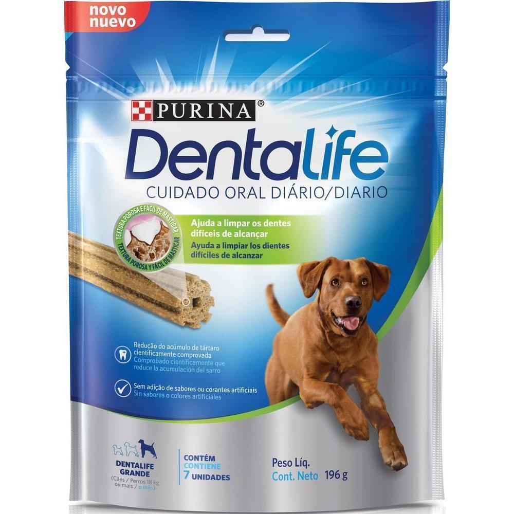 Petisco Purina DentaLife DentaLife para Cães Porte Grande Sabor Frango - 196g