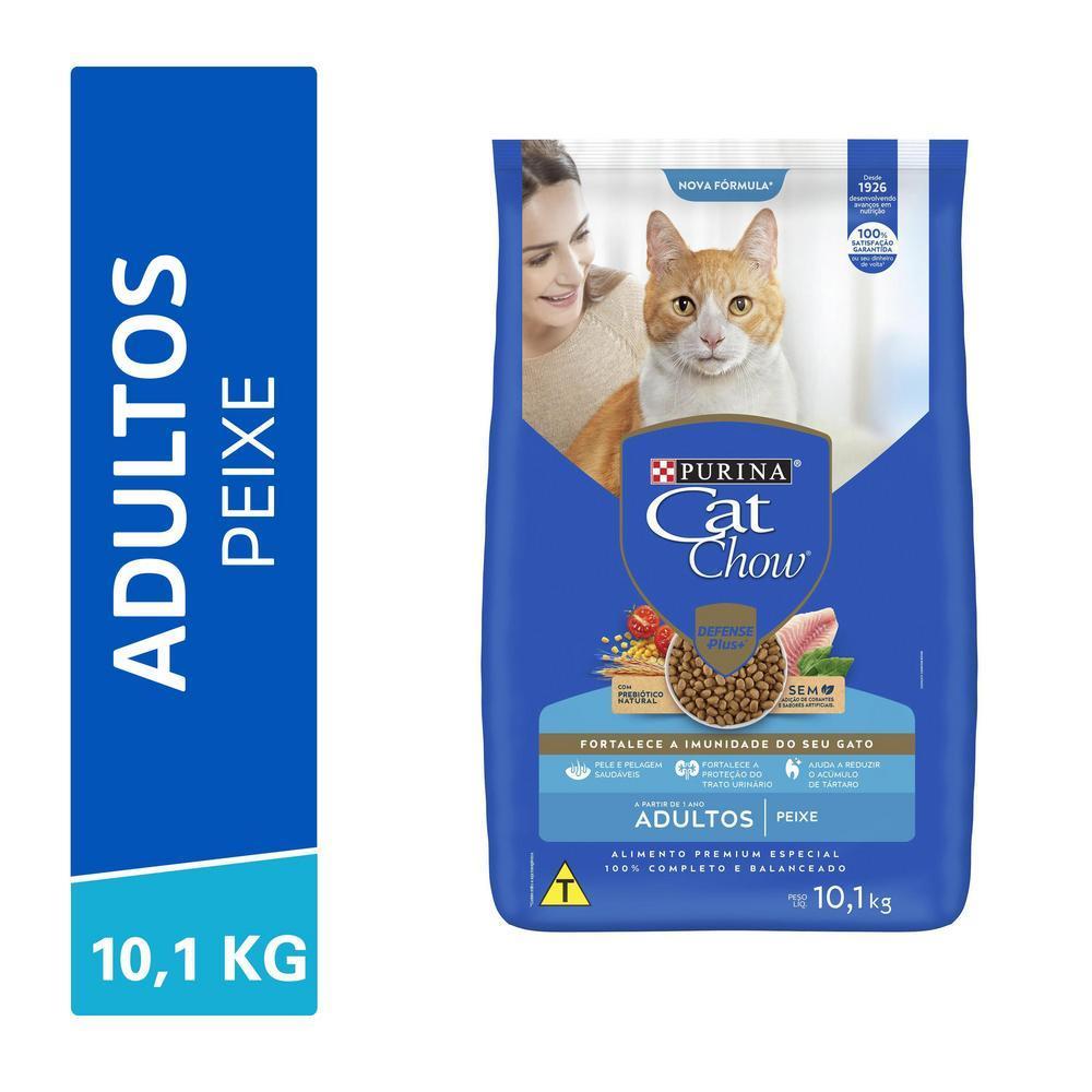 Ração CAT CHOW Gatos Adultos Peixe 10,1kg