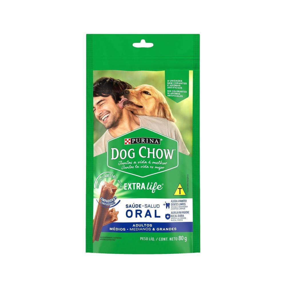 Petisco Purina Dog Chow Extra Life Saúde Oral para Cães de Médio e Grande Porte