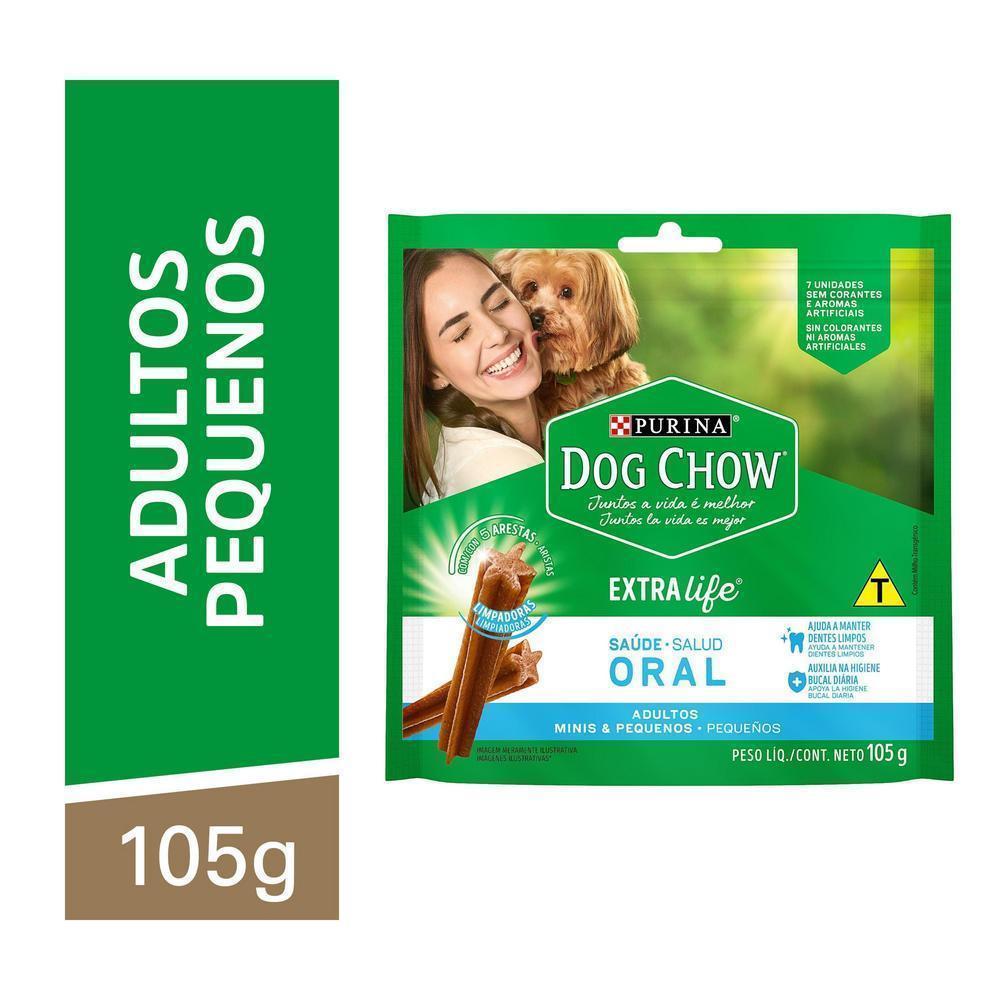 Petisco Purina Dog Chow Dog Chow para Cães Adultos Porte Mini e Pequeno Sabor Frango - 7 Unidades