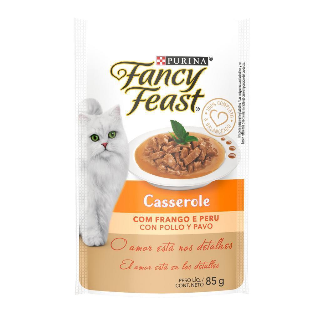 Ração Úmida FANCY FEAST CASSEROLE Gatos Adultos Frango e Peru 85g