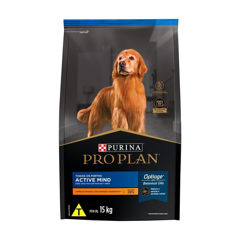 Ração PRO PLAN Mente Ativa Cães Adultos 7+ Frango 15kg