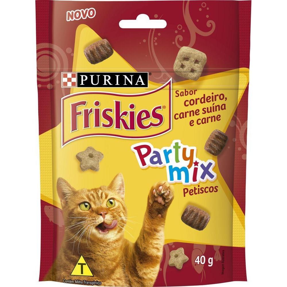 Petisco FRISKIES Gatos Adultos Mix Carne, Cordeiro e Carne Suína 40g