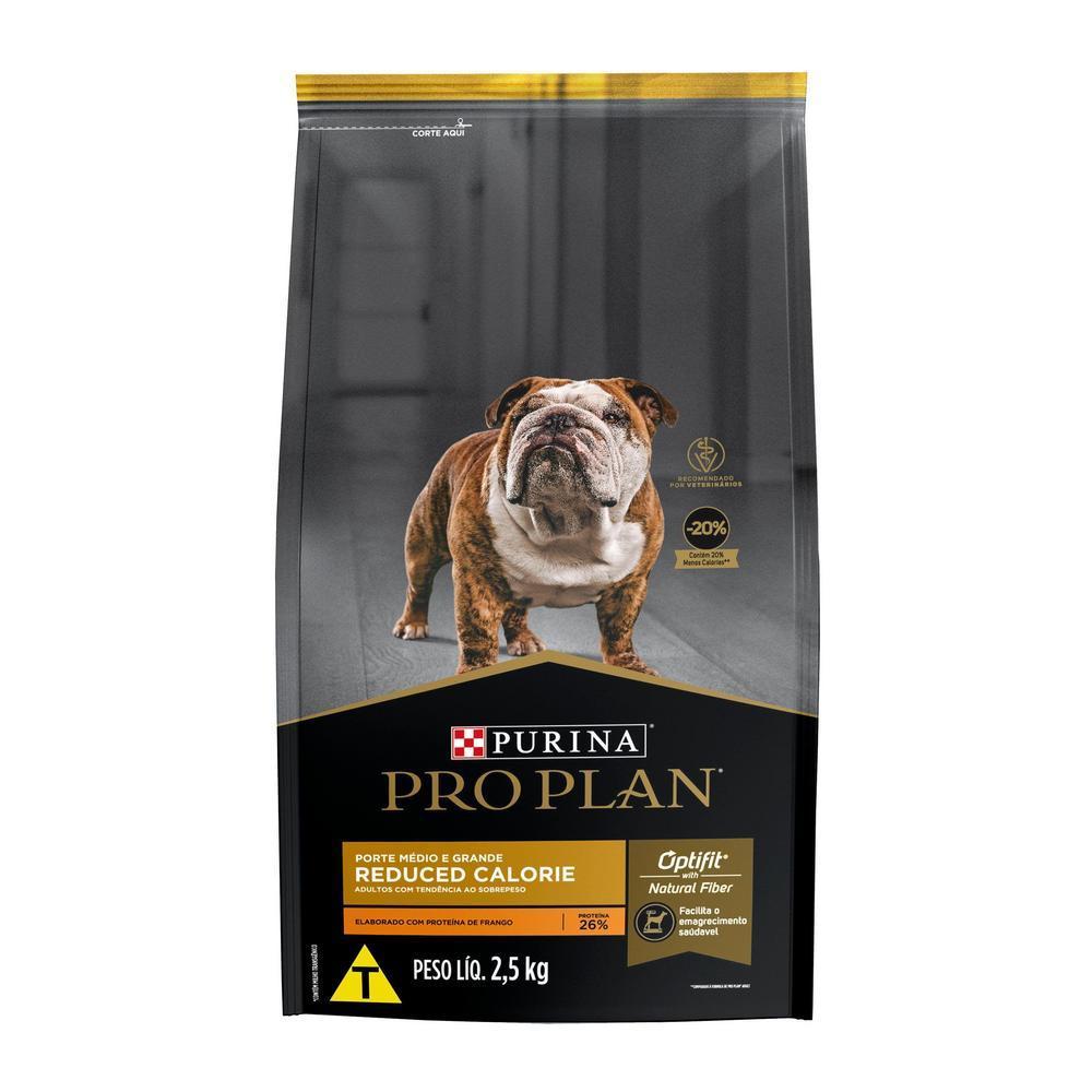 Ração PRO PLAN Calorias Reduzidas Cães Adultos Médios e Grandes 2,5kg